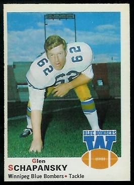 Glen Schapansky 1970 O-Pee-Chee CFL football card