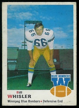 Bill Whisler 1970 O-Pee-Chee CFL football card