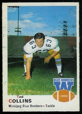 Ted Collins 1970 O-Pee-Chee CFL football card