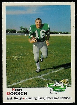 Henry Dorsch 1970 O-Pee-Chee CFL football card