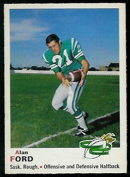 Alan Ford 1970 O-Pee-Chee CFL football card