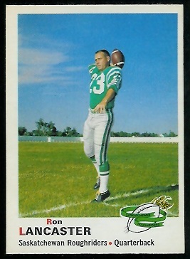 Ron Lancaster 1970 O-Pee-Chee CFL football card Ron Lancaster 1970 O-Pee-Chee CFL football card