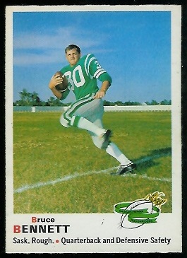 Bruce Bennett 1970 O-Pee-Chee CFL football card