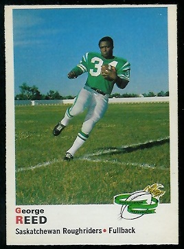 George Reed 1970 O-Pee-Chee CFL football card George Reed 1970 O-Pee-Chee CFL football card