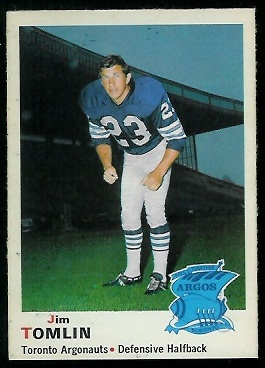 Jim Tomlin 1970 O-Pee-Chee CFL football card