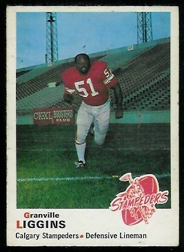 Granville Liggins 1970 O-Pee-Chee CFL football card