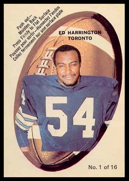 Ed Harrington 1970 O-Pee-Chee Stickers football card