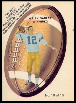 Wally Gabler 1970 O-Pee-Chee Stickers football card