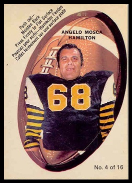 Angelo Mosca 1970 O-Pee-Chee Stickers football card Angelo Mosca 1970 O-Pee-Chee Stickers football card