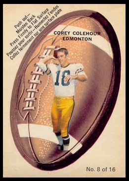 Corey Colehour 1970 O-Pee-Chee Stickers football card