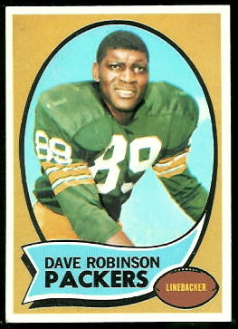 Dave Robinson 1970 Topps football card