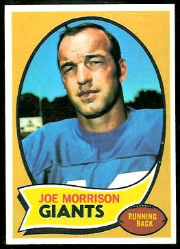 Joe Morrison 1970 Topps football card