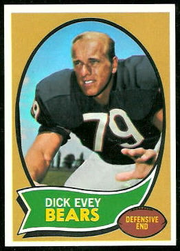 Dick Evey 1970 Topps football card