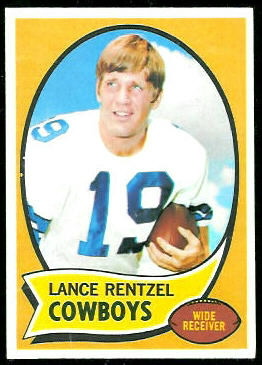 Lance Rentzel 1970 Topps football card