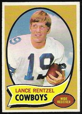 Lance Rentzel 1970 Topps football card