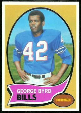 George Byrd 1970 Topps football card