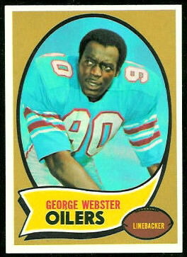 George Webster 1970 Topps football card