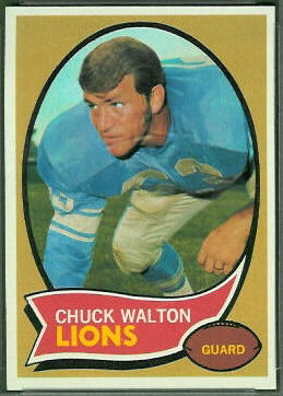Chuck Walton 1970 Topps football card