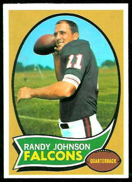 Randy Johnson 1970 Topps football card