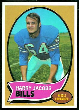 Harry Jacobs 1970 Topps football card