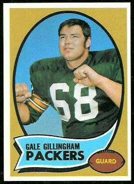 Gale Gillingham 1970 Topps football card Gale Gillingham 1970 Topps football card