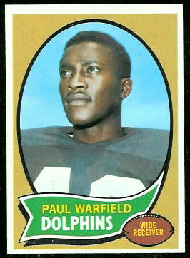 Paul Warfield 1970 Topps football card