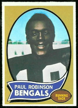 Paul Robinson 1970 Topps football card