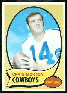 Craig Morton 1970 Topps football card