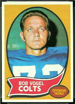 Bob Vogel 1970 Topps football card