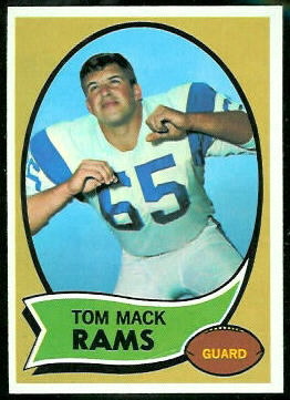 Tom Mack 1970 Topps football card