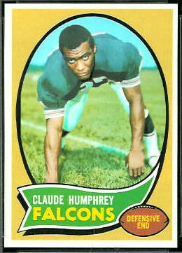 Claude Humphrey 1970 Topps football card