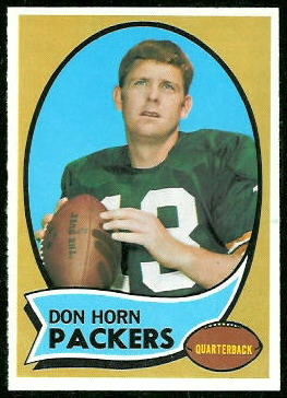 Don Horn 1970 Topps football card