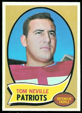 Tom Neville 1970 Topps football card