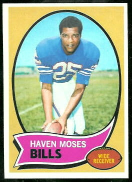 Haven Moses 1970 Topps football card