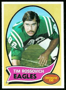 Tim Rossovich 1970 Topps football card Tim Rossovich 1970 Topps football card
