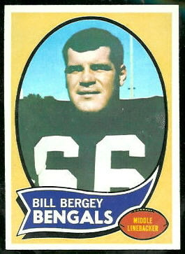 Bill Bergey 1970 Topps football card