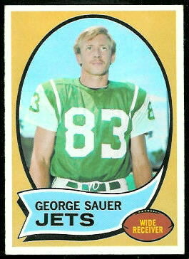 George Sauer Jr. 1970 Topps football card