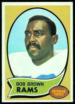 Bob Brown 1970 Topps football card