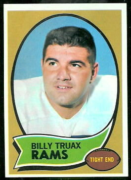 Billy Truax 1970 Topps football card