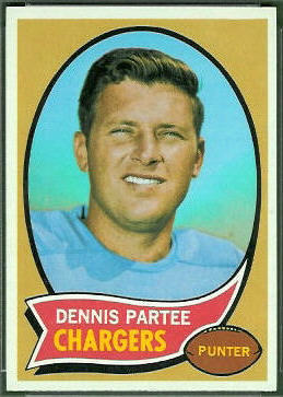 Dennis Partee 1970 Topps football card Dennis Partee 1970 Topps football card