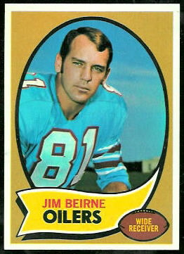 Jim Beirne 1970 Topps football card