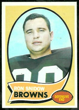 Ron Snidow 1970 Topps football card Ron Snidow 1970 Topps football card