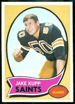 Jake Kupp 1970 Topps football card