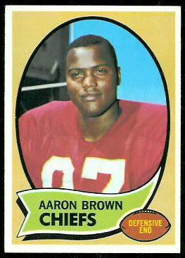 Aaron Brown 1970 Topps football card