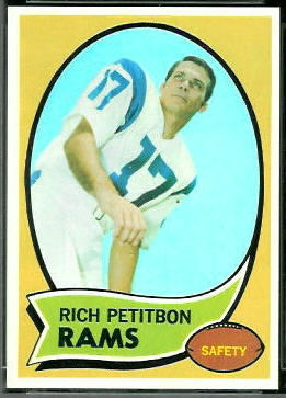 Richie Petitbon 1970 Topps football card Richie Petitbon 1970 Topps football card