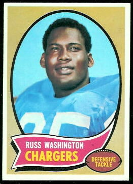 Russ Washington 1970 Topps football card