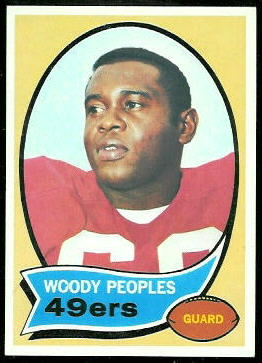 Woody Peoples 1970 Topps football card