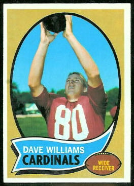 Dave Williams 1970 Topps football card