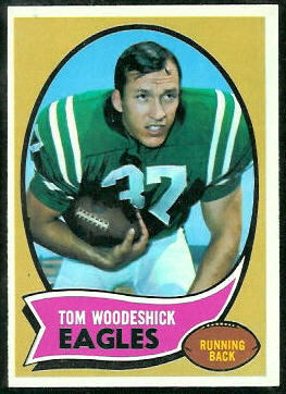 Tom Woodeshick 1970 Topps football card