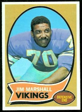 Jim Marshall 1970 Topps football card Jim Marshall 1970 Topps football card